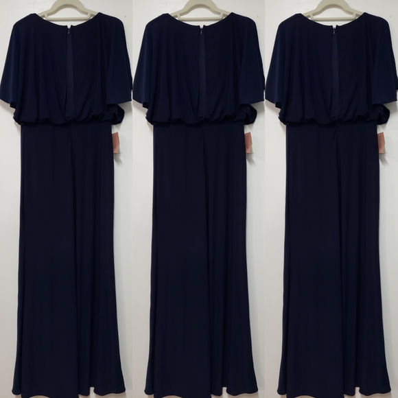 BHLDN Navy Lena Flutter Sleeve Dress - Picture 11 of 12